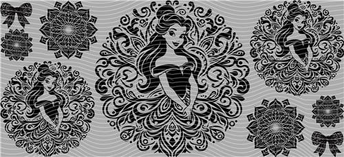 16oz black and white-B 11